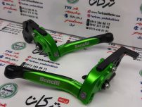 دسته ( کتی ) کلاچ و ترمز تاشو رنتال CNC حرفه ای اسپرت موتور بنلی 250 تک سیلندر قدیم و 300 دوسیلندر قدیم و ریس ( سبز )