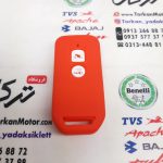 کاور ( روکش ) سیلیکونی ژله ای ریموت موتور کلیک و طرح کلیک ( نارنجی ) 2 کلید
