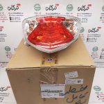 خطر عقب کامل موتور TVS نئو NEO قدیم شیشه قرمز سفید اصلی - تصویر 3