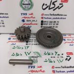 دنده دوقلو استارت CB 200 سی بی سی بی کامل ( دنده کوچک 15 دندانه و 17 دندانه - دنده بزرگ 21 دندانه و 61 دندانه ) - Image 2