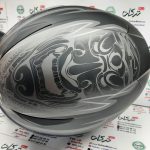 کلاه کاسکت ایمنی فک متحرک عینک دار خارجی مارک راپیدو مشکی مات طرح دار سایز XL ایکس لارج - Image 4