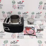 سیلندر با رینگ و پیستون ( پستان ) موتور پالس 200 بدون کانال مشکی شرکتی - Image 2