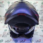 کلاه کاسکت ایمنی فک متحرک عینک دار خارجی مارک ردلاین  خط قرمز مات کد 937 - Image 2