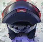 کلاه کاسکت ایمنی فک متحرک عینک دار خارجی مارک ردلاین قرمز مات کد 935 - Image 5