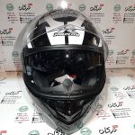 کلاه کاسکت ایمنی فک متحرک عینک دار خارجی مارک راپیدو مشکی قرمز براق طرح راپیدو سایز XL ایکس لارج - Image 2