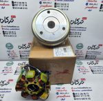 فلکه برق ( اهن ربا ) همراه با بوبین ( دستگاه ) سیم پیچی برق موتور TVS راکس کاربرات اصلی - Image 2