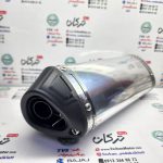 اگزوز قهرمانی مثلثی ( 3 گوش ) سایلنس دار نقره ای استیل - Image 2