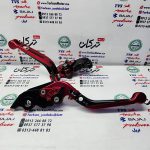 دسته ( کتی ) ترمز چپ و راست رنتال CNC حرفه ای اسپرت موتور کلیک و طرح کلیک ( قرمز ) تاشو - Image 2