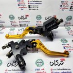 ست کامل پمپ ترمز و قلوه کلاچ رنتال cnc اسپرت انواع موتور سیکلت ( طلایی ) - Image 2