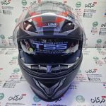 کلاه کاسکت ایمنی فک متحرک عینک دار خارجی مارک ردلاین  قرمز جدید مات کد 939 - Image 7