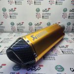 اگزوز قهرمانی برند اکروپاویچ 6 گوش سر کربن سایلنس دار ( طلایی )