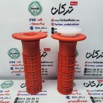 لاستیک سر دسته فرمان گاز و کلاچ با استخوانی موتور تریل فلات پرواز طرح CRF سی ار اف قرمز (جفتی) - Image 2