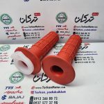 لاستیک سر دسته فرمان گاز و کلاچ با استخوانی موتور تریل فلات پرواز طرح CRF سی ار اف قرمز (جفتی)