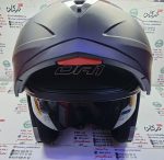 کلاه کاسکت ایمنی فک متحرک عینک دار خارجی مارک DA1 مشکی مات سایز XL ایکس لارج - Image 5
