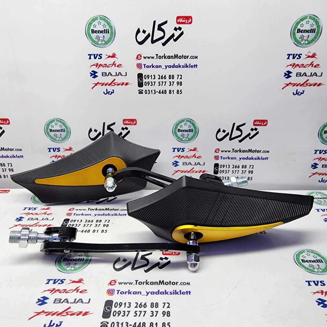 photo_۲۰۲۴-۰۱-۰۸_۱۴-۴۶-۴۰ اینه اسپرت پایه رنتال CNC زرد طلایی - Image 1