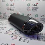 اگزوز قهرمانی 6 گوش دهنه صاف سایلنس دار ( مشکی سر کربن )