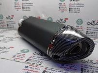 اگزوز قهرمانی 6 گوش دهنه صاف سایلنس دار ( مشکی سر کربن )