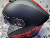 کلاه کاسکت ایمنی بدون فک عینک دار خارجی مارک ردلاین مشکی قرمز مات  کد 966 سایز XXL دو ایکس لارج