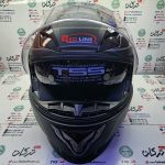 کلاه کاسکت ایمنی فک متحرک عینک دار خارجی مارک ردلاین  طوسی خطی مات کد 13-939 - Image 3