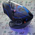 کلاه کاسکت ایمنی فک متحرک عینک دار خارجی مارک ردلاین  خط ابی مات کد 939 - Image 2