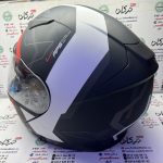 کلاه کاسکت ایمنی فک متحرک عینک دار خارجی مارک راپیدو مشکی خط سفید جدید سایز XL ایکس لارج - Image 2