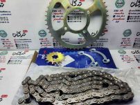 ست دنده ( طبق ) زنجیر جلو و چرخ عقب همراه با زنجیر اپاچی 150 ، 160 و 180 ( اصلی )