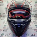 کلاه کاسکت ایمنی فک متحرک عینک دار خارجی کامل مارک ردلاین قرمز شطرنجی طرح لاتین  کد 960 - Image 4
