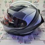 کلاه کاسکت ایمنی فک متحرک عینک دار خارجی کامل مارک ردلاین سفیدطوسی کد 960 - Image 4