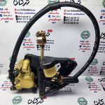 پمپ ترمز کامل روی دیسک و زیر پا ( پدال ) همراه با شلنگ موتور اپاچی 180 و 160 و 150 کیفیت درجه 1