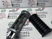 جا پایه جلو موتور اونجر همراه لاستیک جا پایه اصلی جدید نقره ای ( چپ )